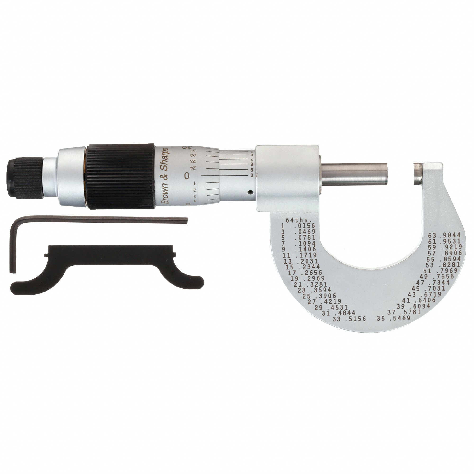 TESA BROWN & SHARPE Mechanical Outside Micrometer, Range 0 in to 1 in
