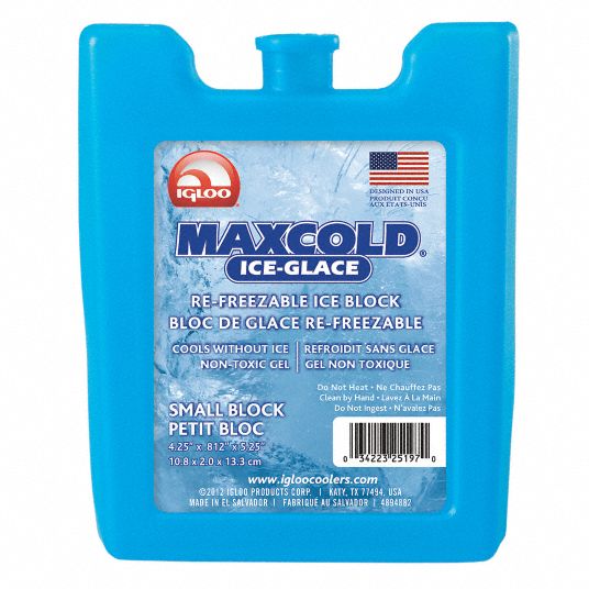 IGLOO, 5 1/4 in Ht, 4 1/4 in Lg, Reusable Ice Block - 38P103|25197 ...