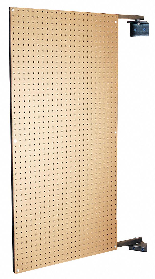 Pegboard Swing Panel: Round, 1/4 in Peg Hole Size, 48 in x 24 in x 1 1/2 in, Hardwood