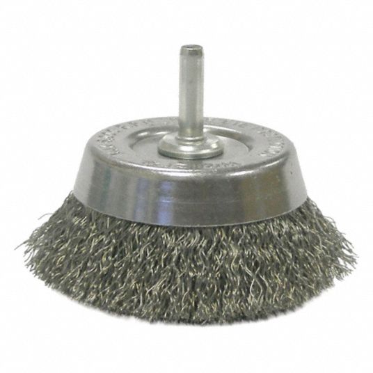 Weiler 2 34 In Brush Dia 0012 In Fill Dia Crimped Wire Cup Brush 38p48414302 Grainger 8826