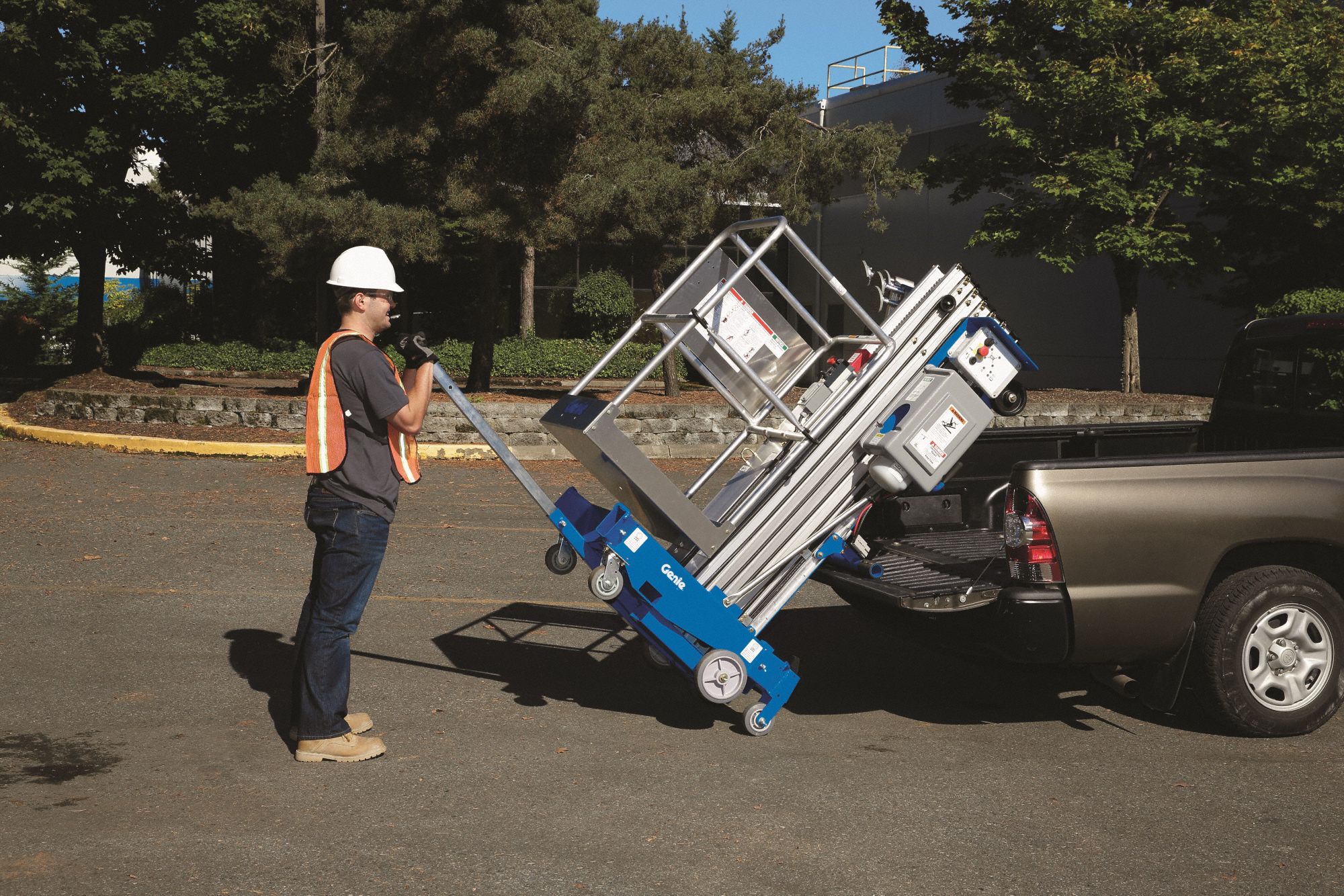 GENIE Portable Aerial Lift, OAL 53", 35ft.H, AC 38R206AWP30S AC Grainger