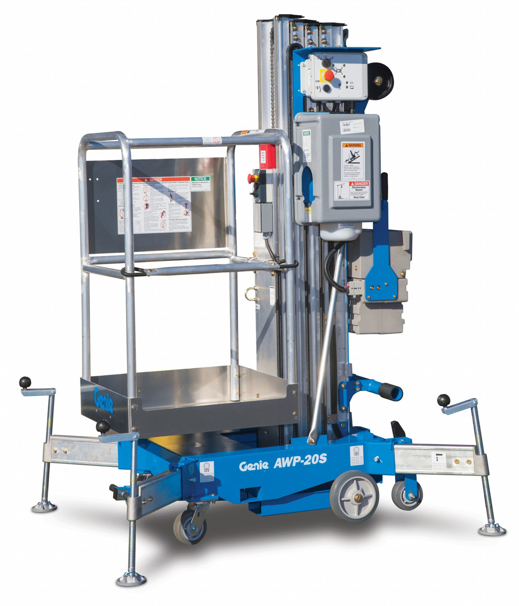 GENIE Portable Aerial Lift, OAL 49 In, H 26Ft, DC - 38R203|AWP-20S DC ...