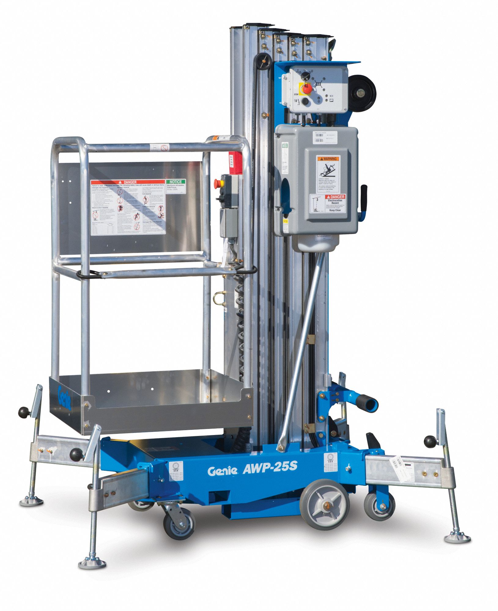 GENIE Portable Aerial Lift, OAL 52 In, H 31Ft, AC 38R204AWP25S AC Grainger