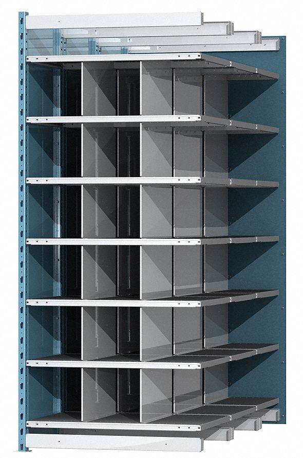 Add-On Pigeonhole Bin Unit: 36 in x 72 in x 84 in, 18 Compartments, 800 lb Load Capacity