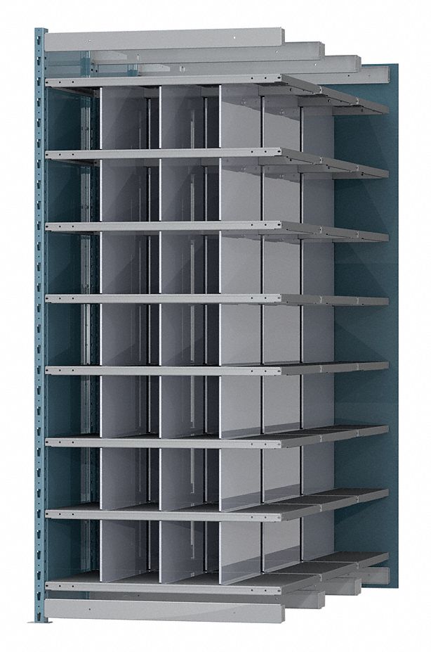 Add-On Pigeonhole Bin Unit: 36 in x 72 in x 84 in, 28 Compartments, 9 in x 72 in x 9 in