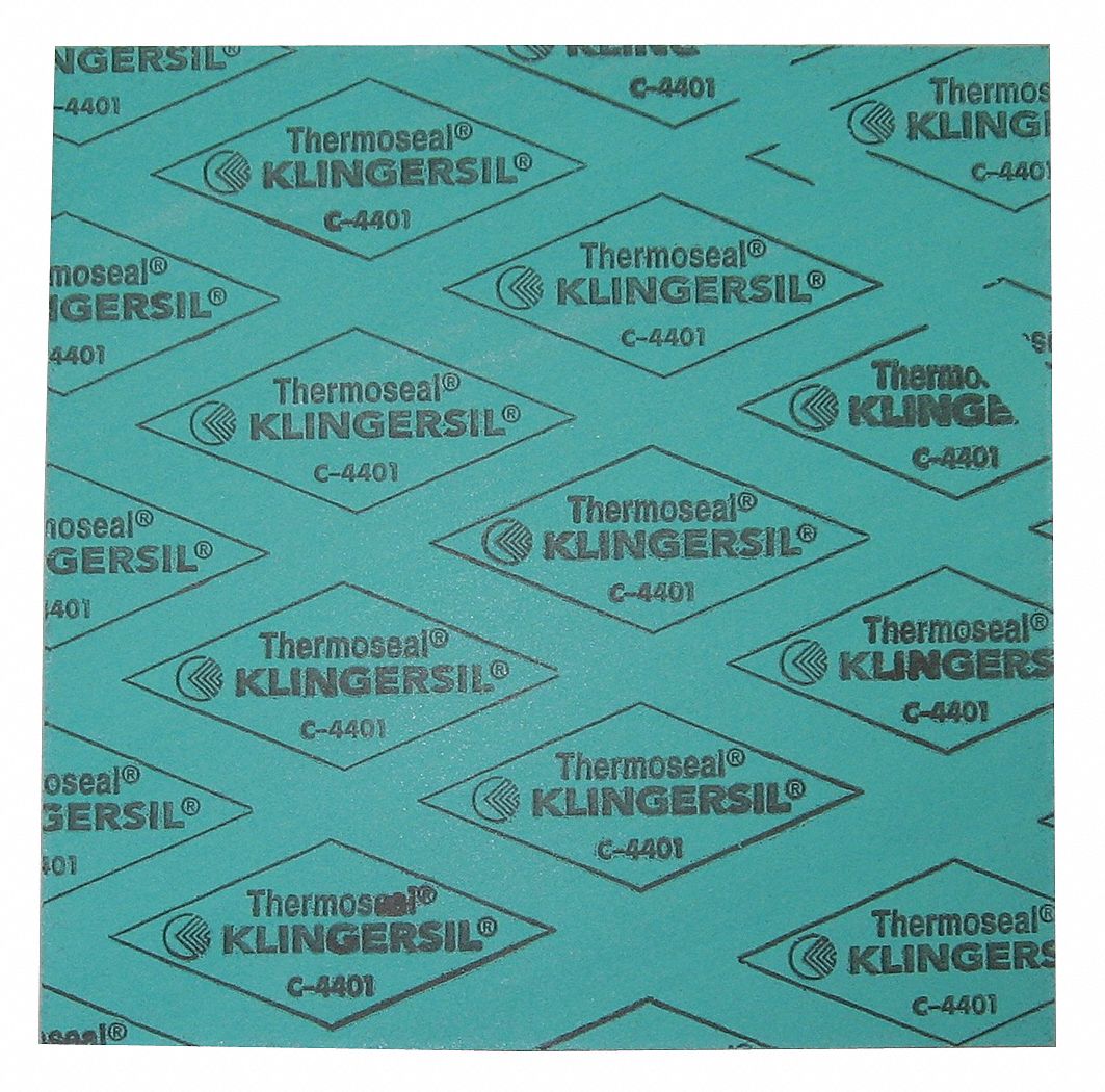Gasket Sheet: 1/16 in Thick, Green, Synthetic Fibers with Nitrile Binder