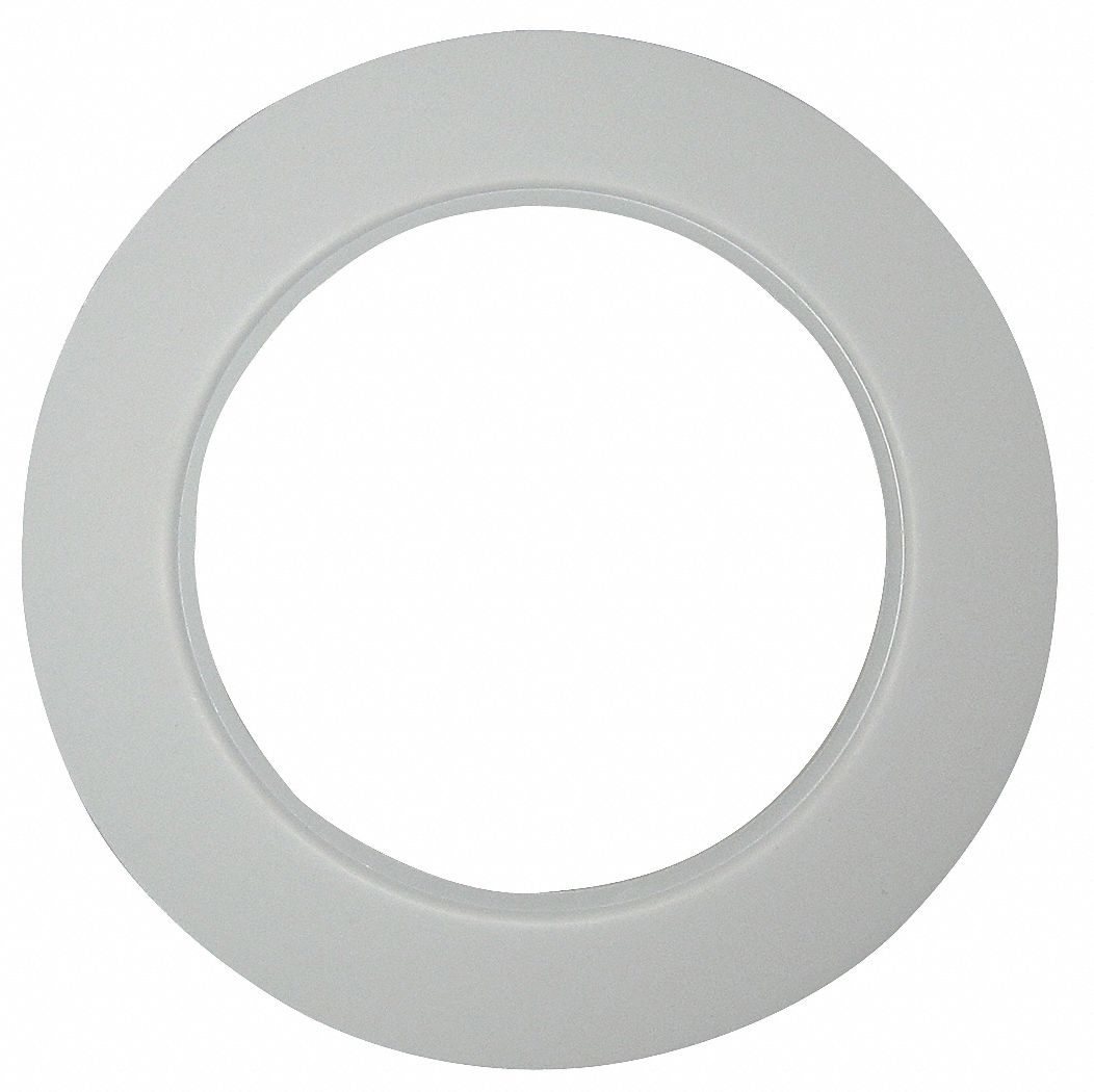 Flange Gasket: 3 in Pipe Size, 5 3/8 in Outside Dia., 3 1/2 in Inside Dia., 1/8 in Thick, White