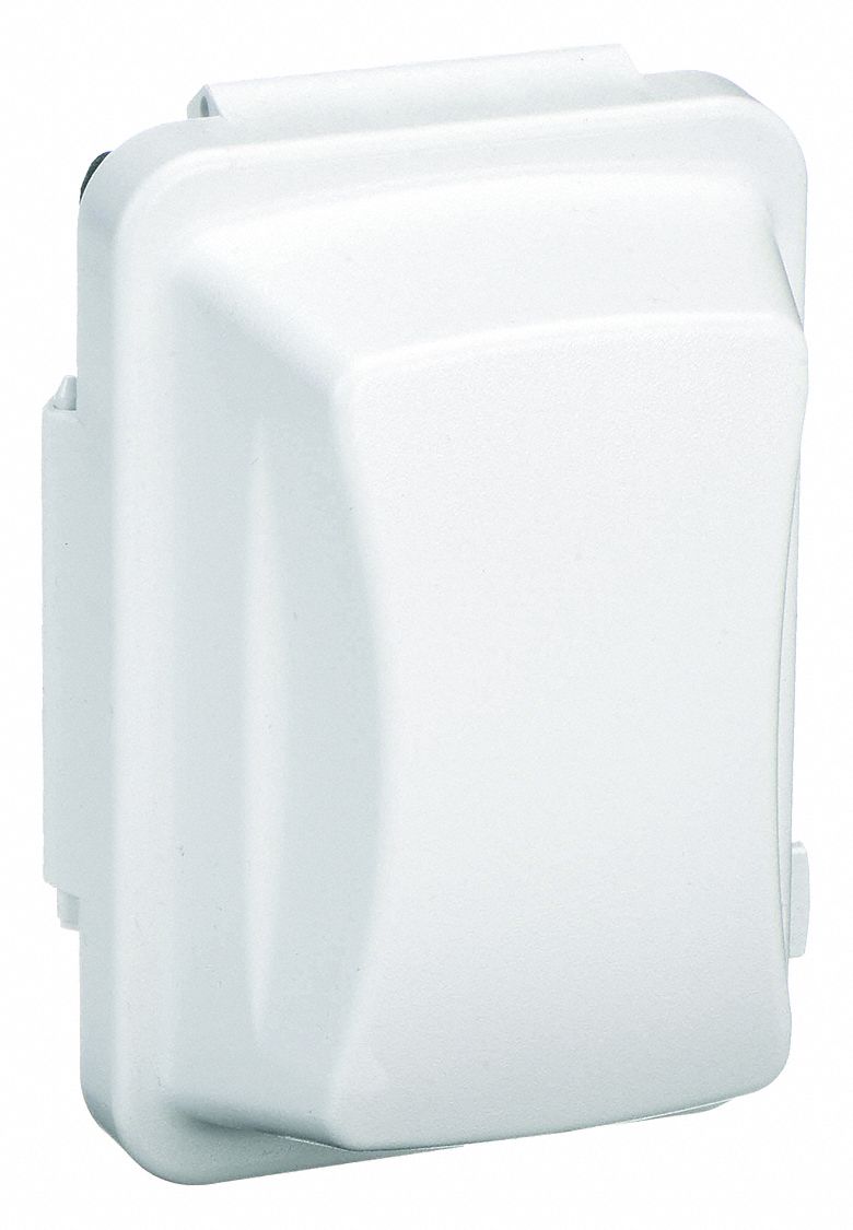 While In Use Weatherproof Cover: 1 Gangs, For Decora/GCFI Electrical Component Type, White