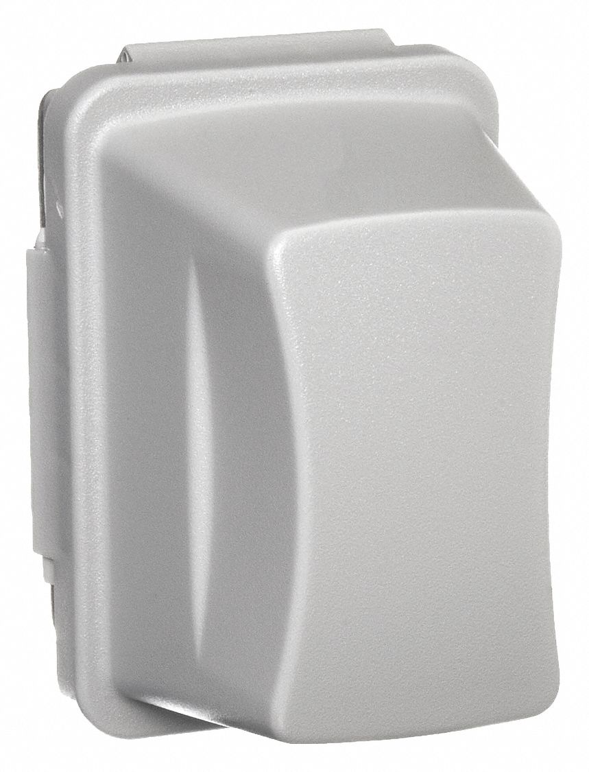 While In Use Weatherproof Cover: 1 Gangs, For Decora/GCFI Electrical Component Type, Gray, 3R