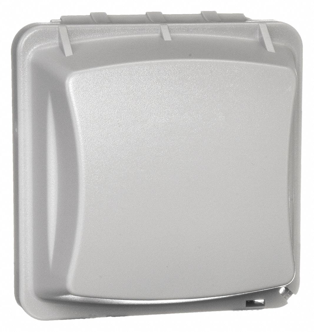 While In Use Weatherproof Cover: 2 Gangs, For Decora/GCFI Electrical Component Type, Vertical