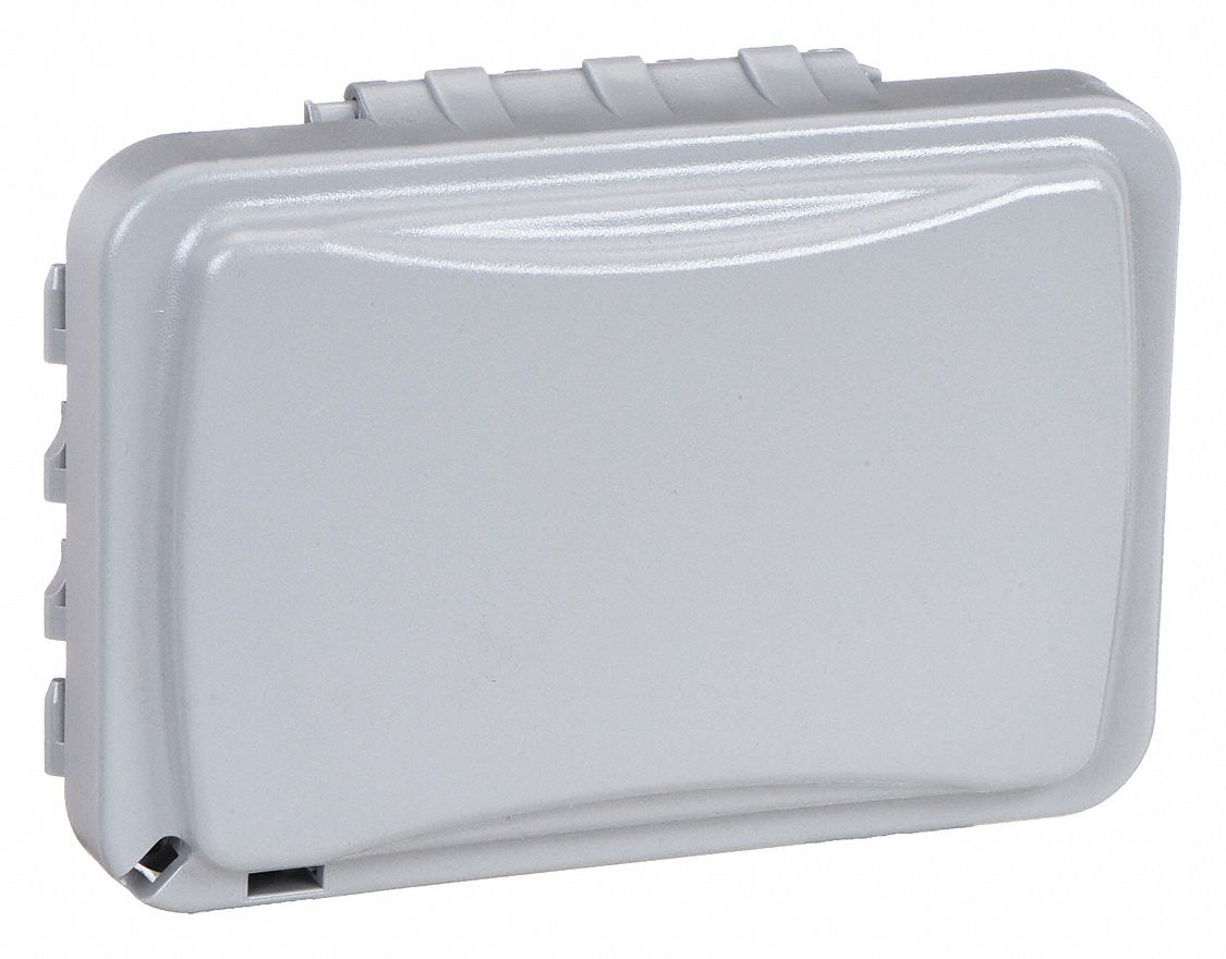 While In Use Weatherproof Cover: 1 Gangs, For Decora/GCFI Electrical Component Type, Gray, 3R