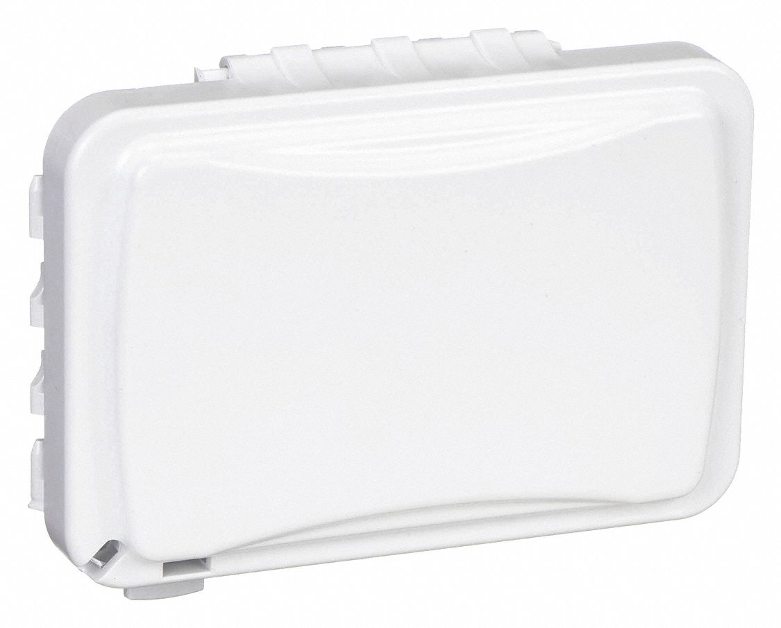 While In Use Weatherproof Cover: 1 Gangs, For Decora/GCFI Electrical Component Type, White