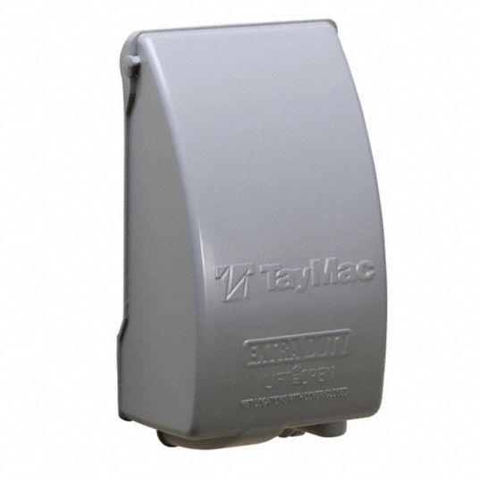 TAYMAC While In Use Weatherproof Cover: Die-Cast Metal, 2 3/4 in Dp,  Vertical, GFCI