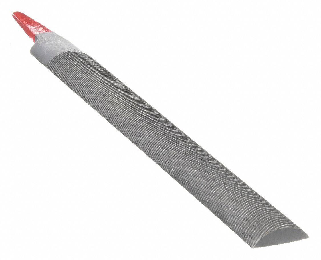 HALF ROUND ALUMINUM FILE,10INL,NAT.