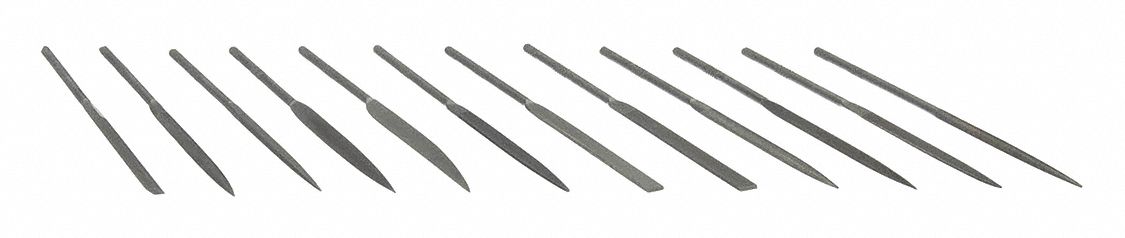 NEEDLE FILE SET,5-1/2PO LO,SWISS,12PC