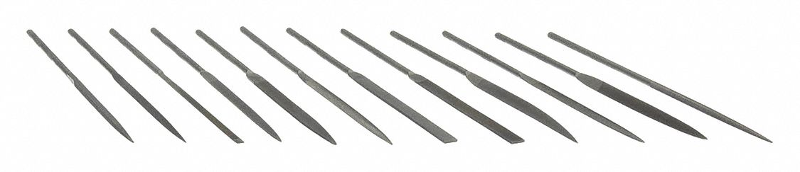 NEEDLE FILE SET,6-1/4PO LO,SWISS,12PC