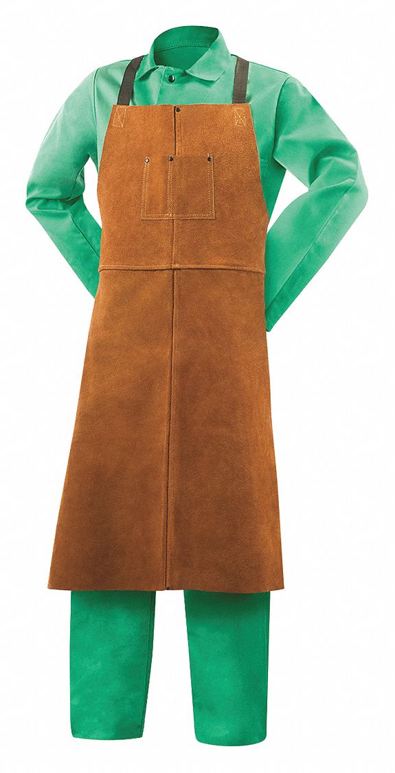 信頼信頼Leather Welding Apron Split Leg With Pockets Heavy Duty Cowhide Leather  制服、作業服