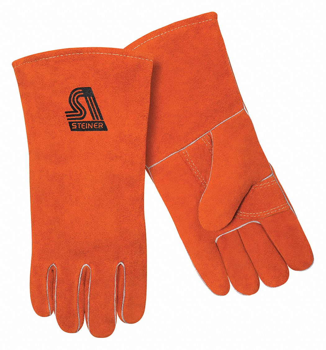 WELDING GLOVES, WING THUMB, 14 IN LENGTH, 2XL