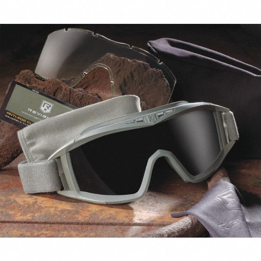 Revision Military Anti Fog Scratch Resistant Indirect Military Goggles Kit Clear Smoke Gray