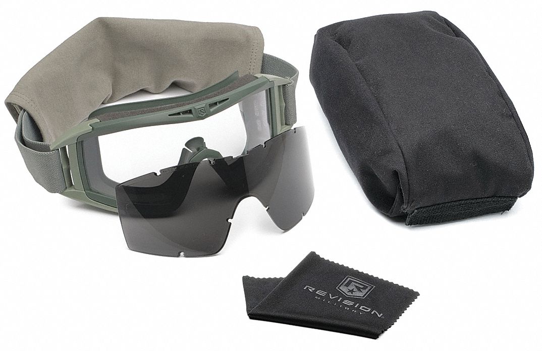 REVISION MILITARY Goggle Kit, Green 38RL97403090211 Grainger