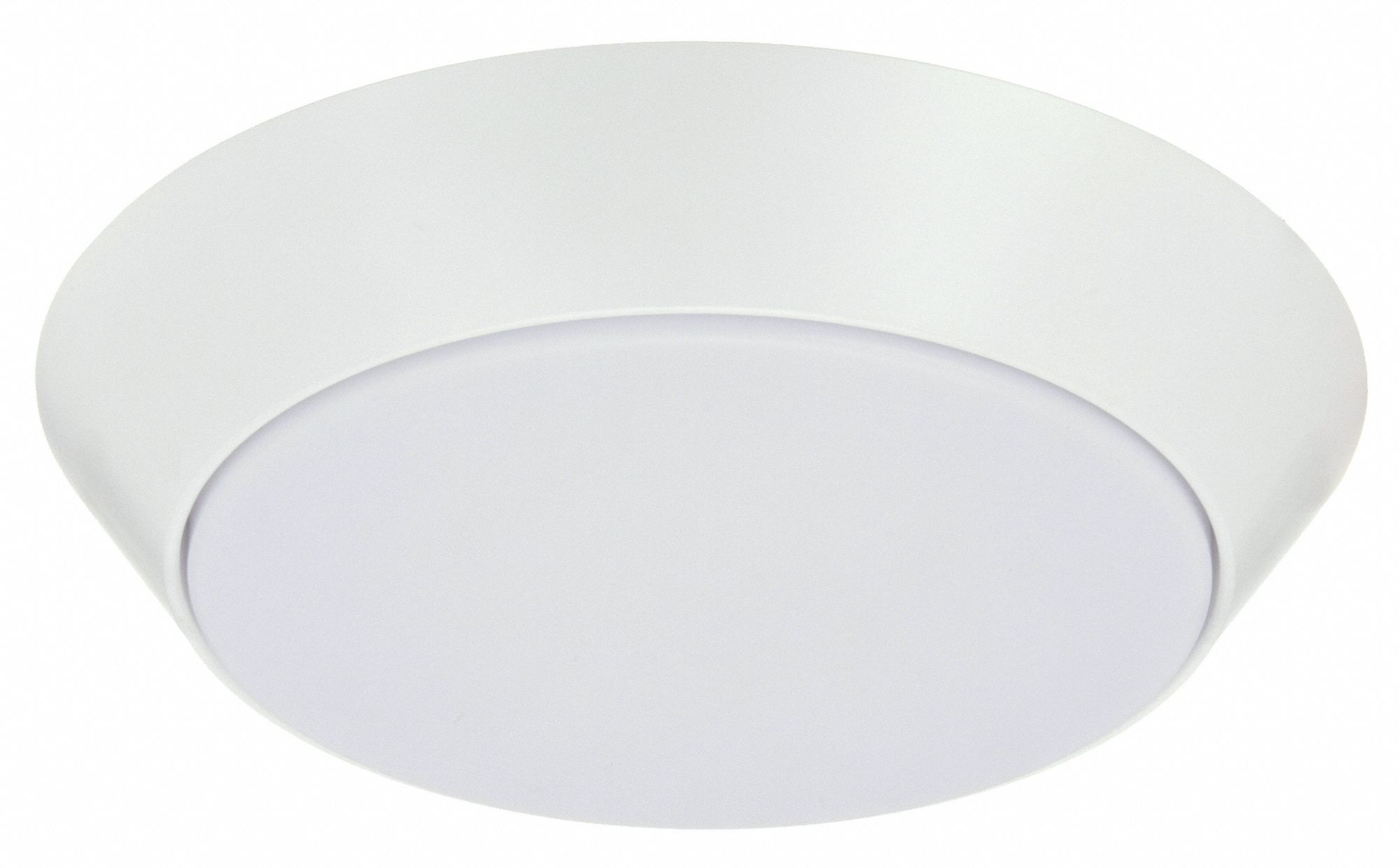 LED Flush Mount: 13 in Dia, White, 2 1/2 in Ht, 2, 000 lm, 4000K, 28 W, 120V AC, VersiLite, Aluminum