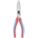 LONG NOSE PLIER, 1⅜ IN MAX JAW OPENING, 7⅞ IN OVERALL L, 3 IN JAW L, ⅛ IN TIP W, SERRATED