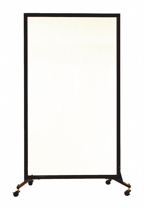 Room Divider: 1 Panels, Transparent, Clear Panel, 74 in Overall Ht, 40 in Overall Wd
