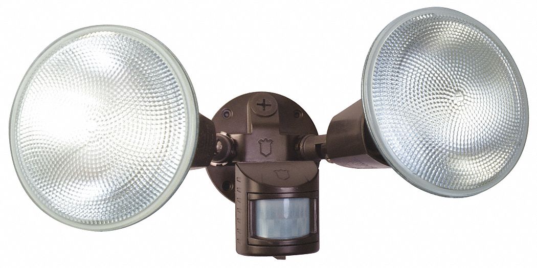 Adjustable Beam Angle Light: 2 Lightheads, 240 W Fixture Watt, NEMA 5x5, Motion, Bronze