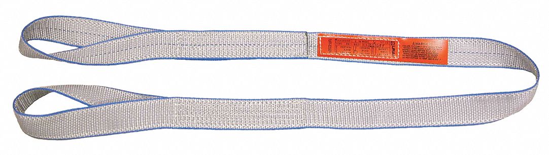 WEB SLING, TYPE 4, POLYESTER, 2 PLIES, 20 FT SLING L, 3,200 LB VERTICAL HITCH CAPACITY