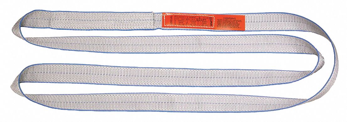 WEB SLING, TYPE 5, POLYESTER, 2 PLIES, 17 FT SLING L, 1 IN SLING W, 6200 LB CAPACITY