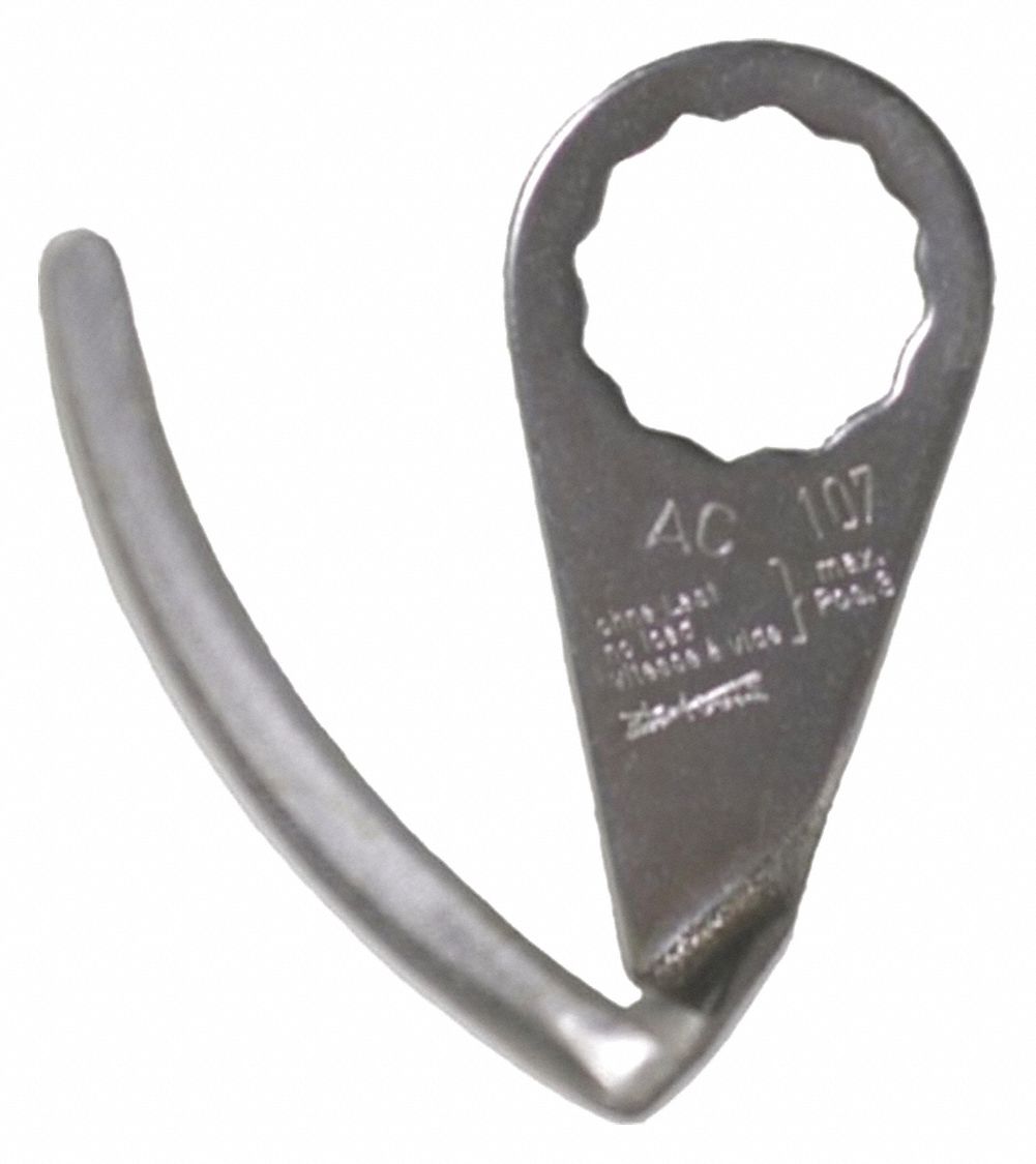 Oscillating Scraper Blade: 2 1/4 in Blade Wd, 3 in Blade Lg, Hooked, High Speed Steel, 2 PK