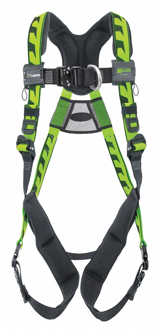 HONEYWELL MILLER Full Body Harness, 400 lb, Green S/M 38TC76AAF