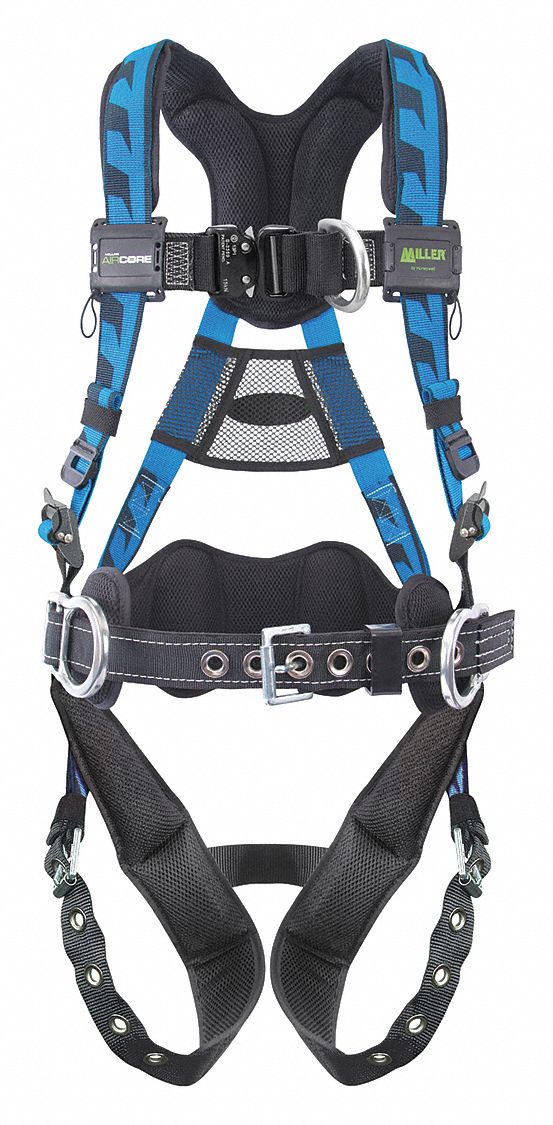 HONEYWELL MILLER Full Body Harness, 400 lb, Blue 2XL/3XL 38TC90AAF