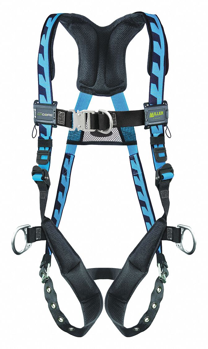 Full Body Harness: Vest, Quick-Connect / Tongue Buckles, 2XL/3XL, 400 lb Capacity