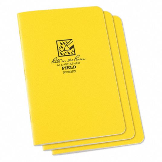 Rite in The Rain 351FX Field-Flex Stapled Notebook 3 Pack Yellow