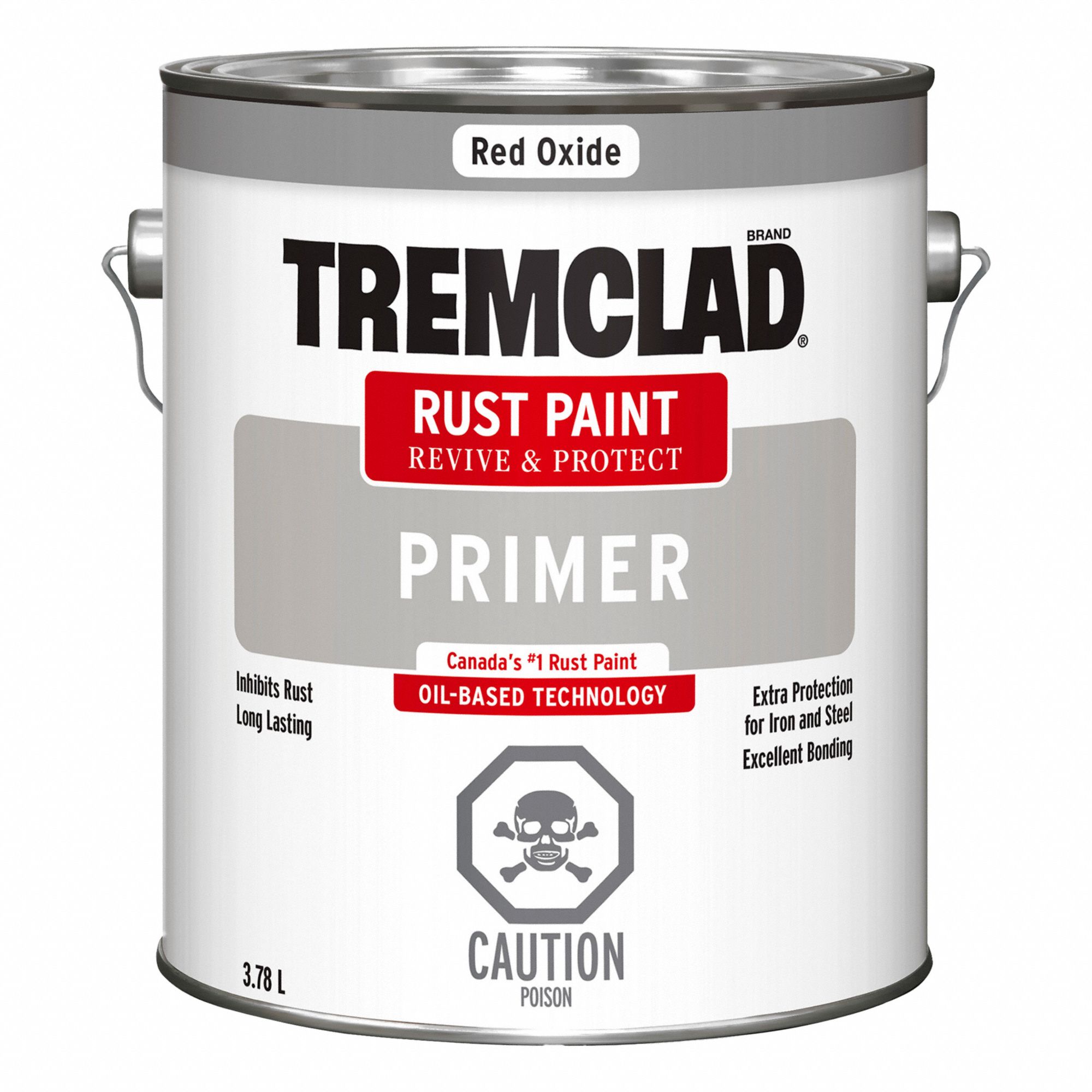 APPRÊT ANTIROUILLE P/SURFACES MÉTALLIQS, MATE, OXYDE RGE, 3.78 L, ALKYDE/SOLVANT