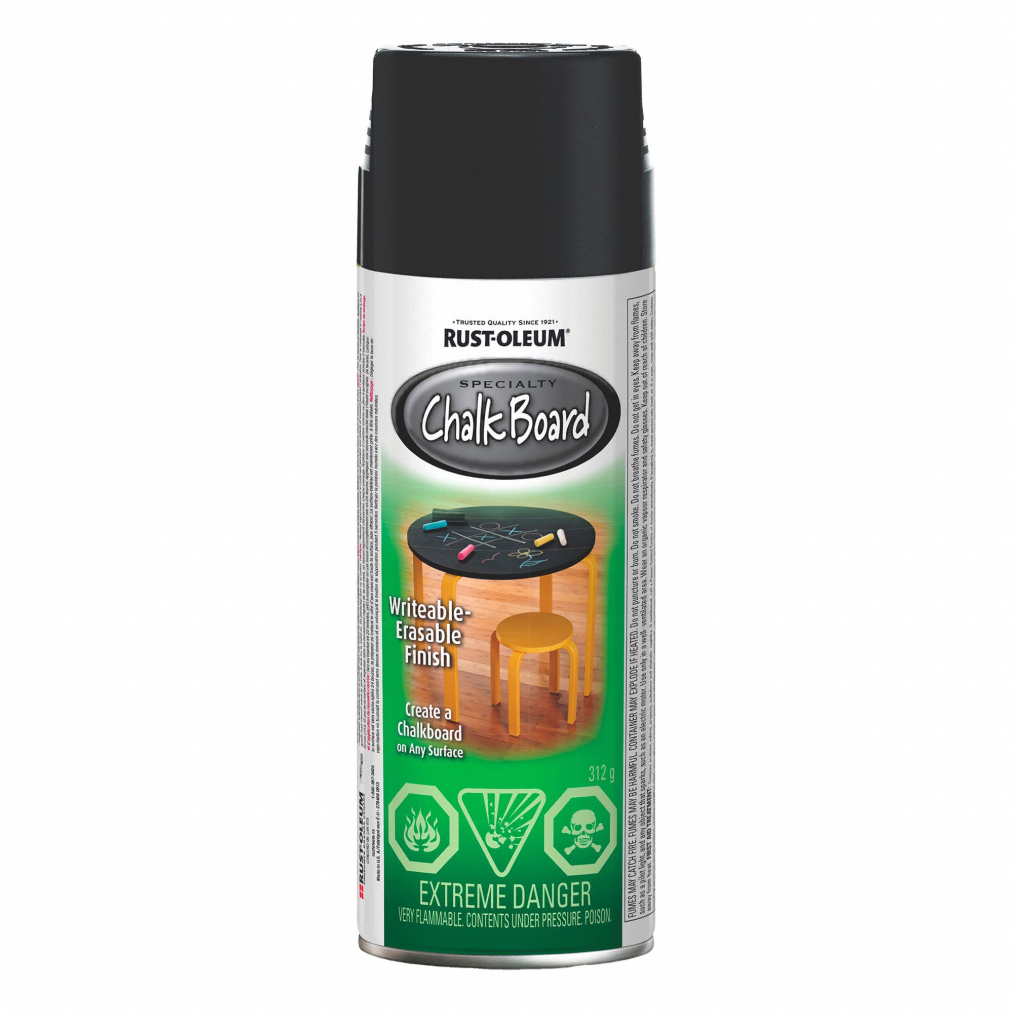 CHALKBOARD PAINT, SPECIALTY PAINT, BLACK, 312 G, SOLVENT BASE/ALKYD RESIN