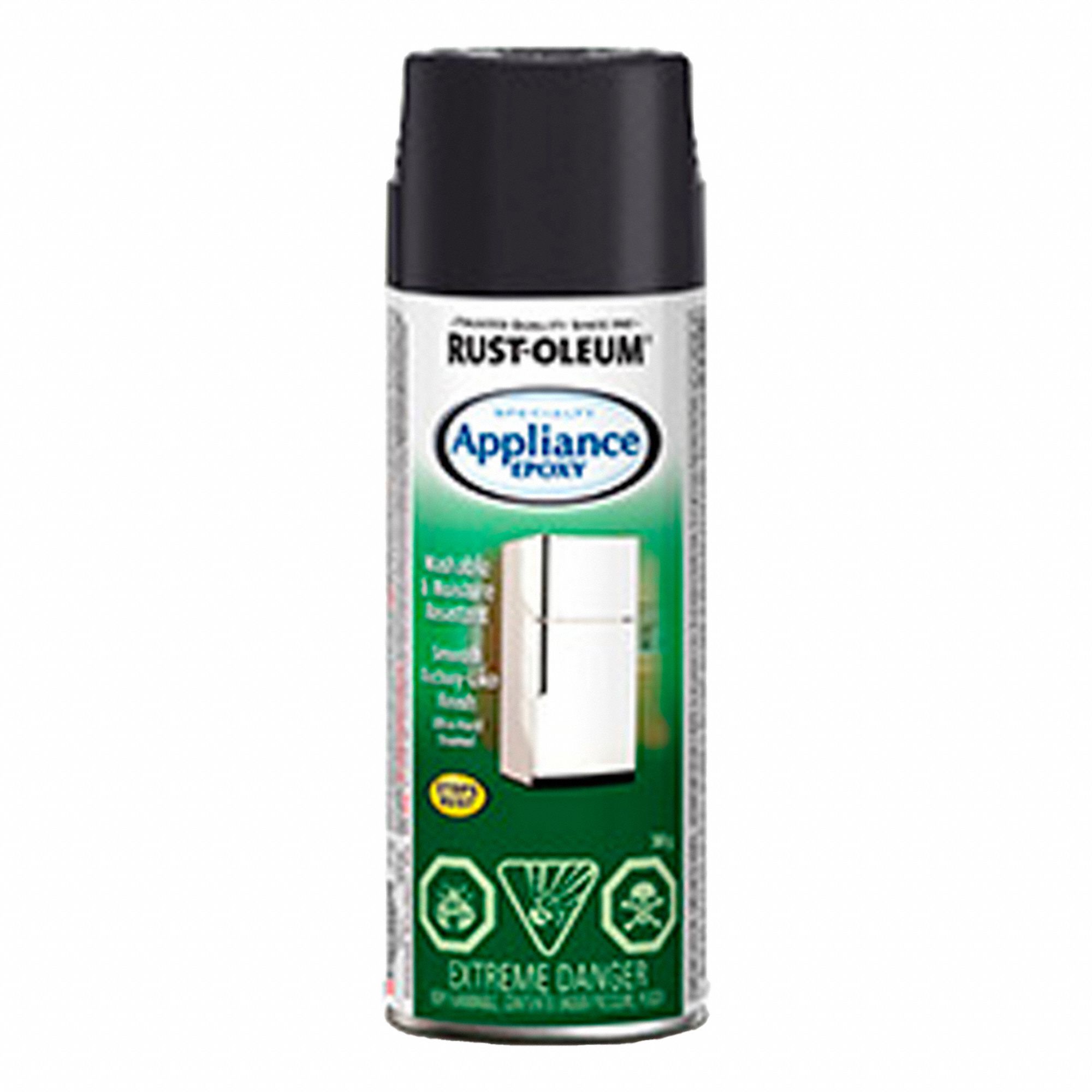 SPRAY PAINT, SPECIALTY, APPLIANCE EPOXY, GLOSS FINISH, BLACK, 340 G, SOLVENT BASE/ALKYD RESIN