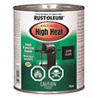 HIGH TEMPERATURE PAINT, BRUSH, 1000 ° F, 5 TO 9 HRS, BLACK, 496 G/L, 65 TO 130 SQ FT, 946 ML, METAL