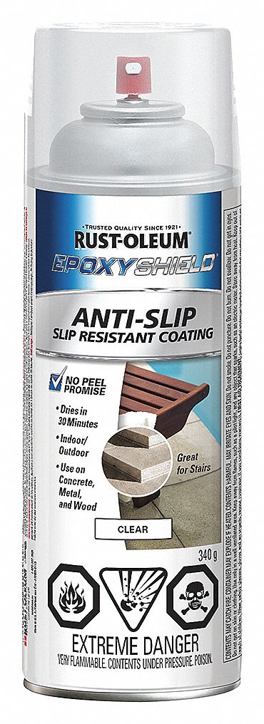 ANTI-SKID SPRAY PAINT, ANTI-SLIP, CLEAR, 340 G, SOLVENT/PROPRIETARY POLYMER