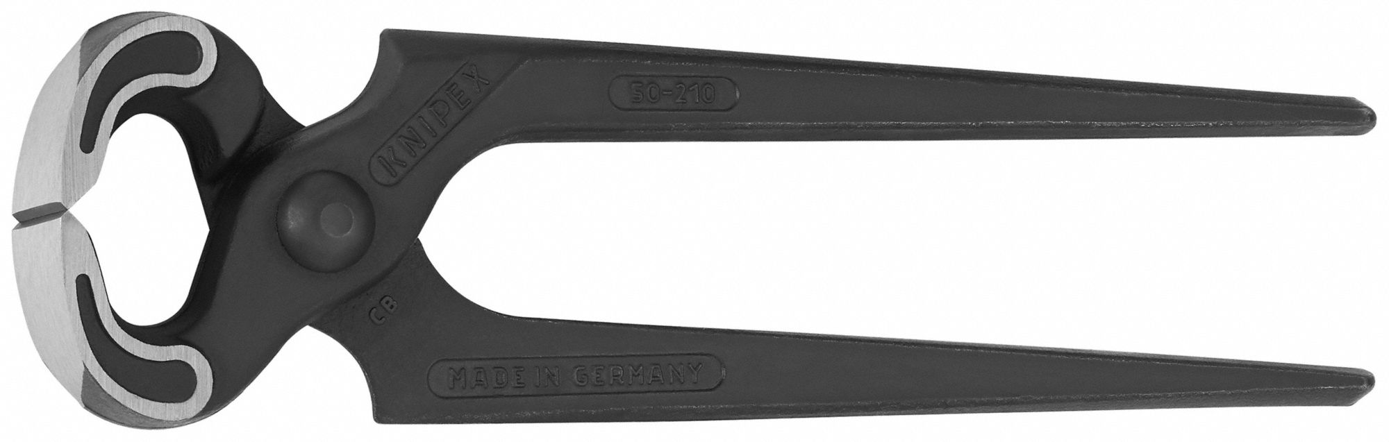 End Cutting Pliers: 8 1/4 in Overall Lg, For 0.09 in Max Wire Thick, 1 in Jaw Wd, Steel