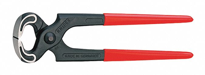 END CUTTING PLIERS, 9 3/4 IN OVERALL L, FOR 0.09 IN MAX WIRE THICK, 1 IN JAW W, STEEL