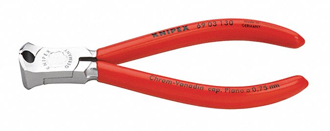 END CUTTING PLIERS,5-1/8PO LO,RED
