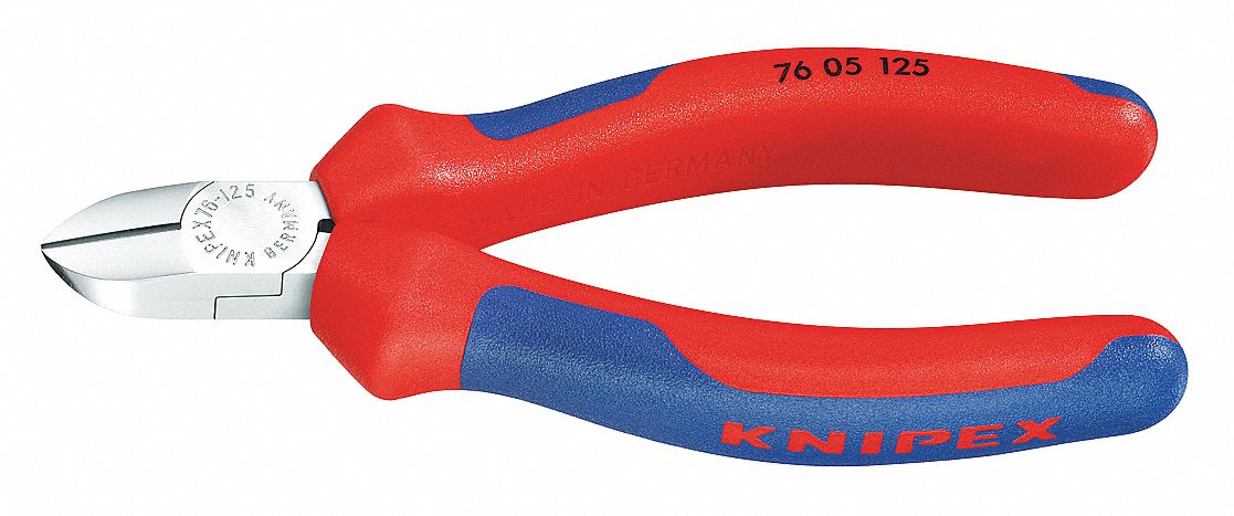 DIAGONAL CUTTING PLIER, STANDARD, STRAIGHT, OVAL, ⅞ IN JAW L, ⅝ IN JAW W, 5 IN OVERALL L
