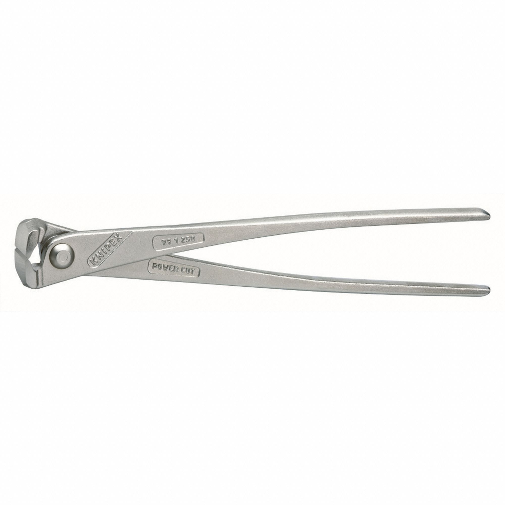 Precision Nippers: 9 3/4 in Overall Lg, For 0.13 in Max Wire Thick, 2 in Jaw Wd, Steel, Steel