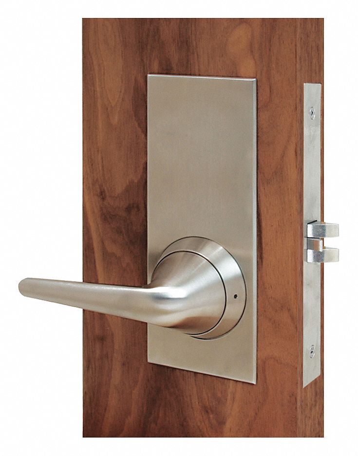 Door Lockset: Classroom Lever Locksets, Stainless Steel, ADA Compliant, Ligature-Resistant