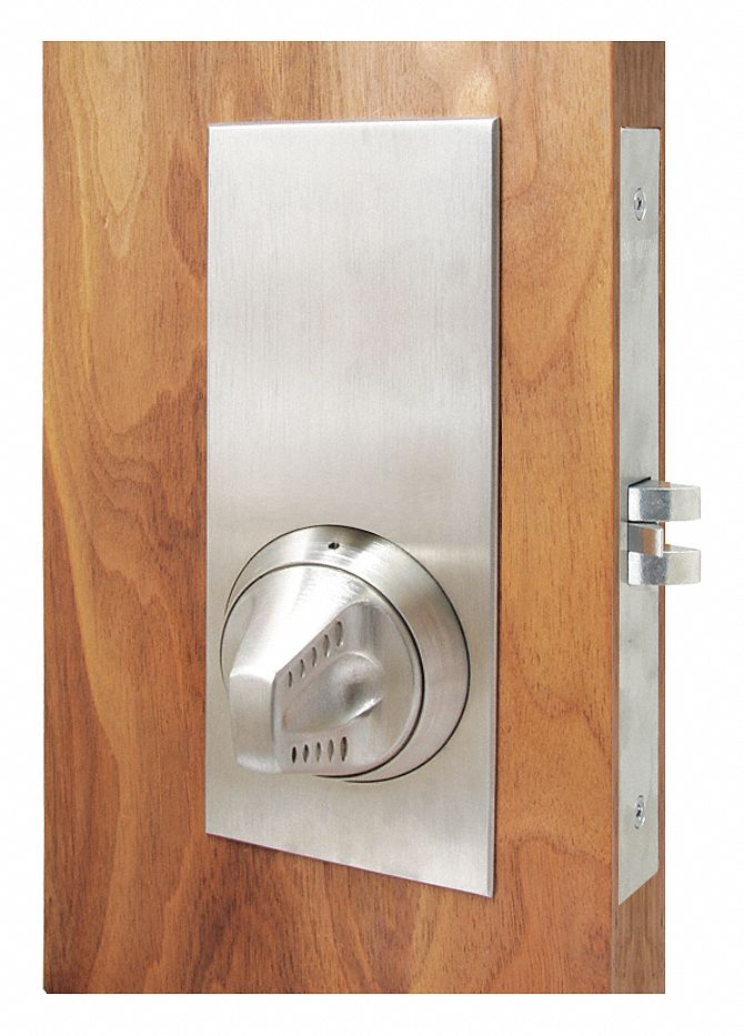 Door Lockset: Classroom Knob Locksets, Stainless Steel, ADA Compliant, Ligature-Resistant