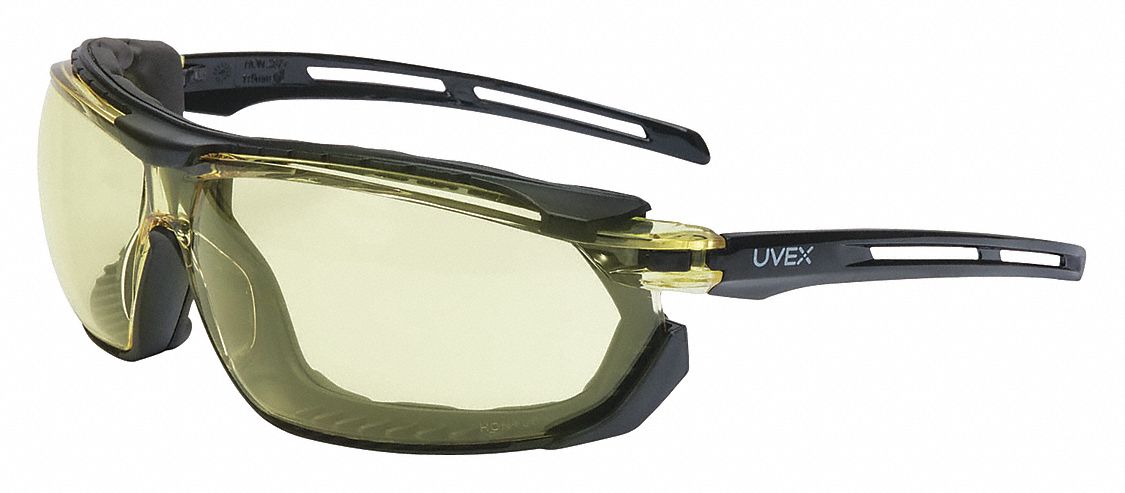 Safety Glasses Amber Black