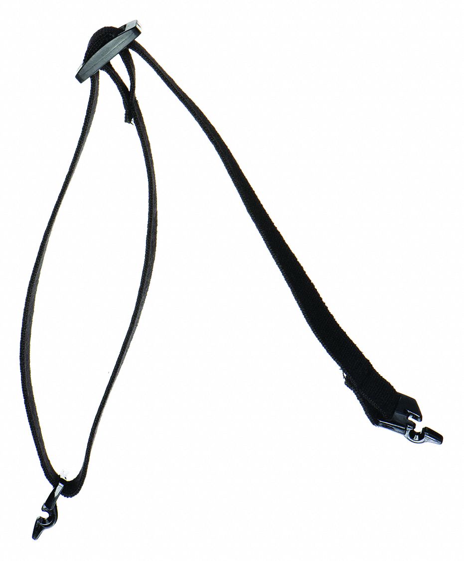 EYEWEAR RETAINER, CLIP, FABRIC, BLACK, 16 IN, CSA Z94.3