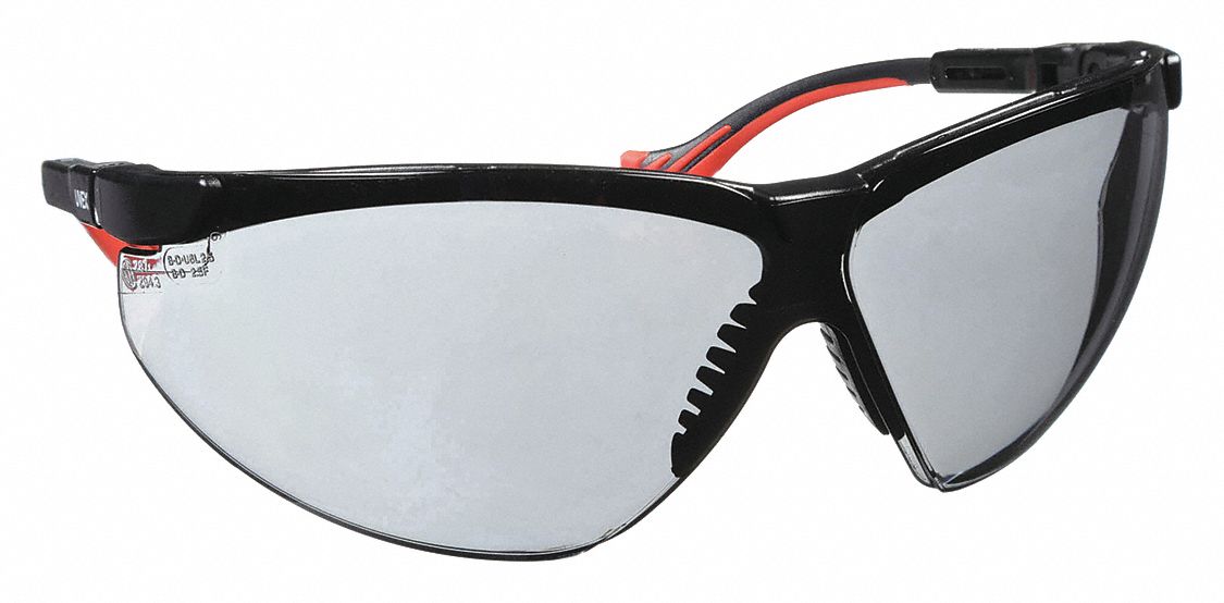 LUNETTES DE SÉCURITÉ, SANS MONTURE, ENVELOPPANTES, POLYCARBONATE, ANTIBUÉE, NOIR/GRIS, CSA, M, UNISEXE